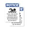 Signmission Pool For Hotel Guests Sign With Symbol, 7 in W x Rectangle, Vinyl Decal OS-2PACK-NS-D-710-V-17687 - alternate 1